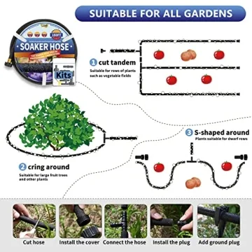 150 FT Soaker Hose for Garden Drip Watering System