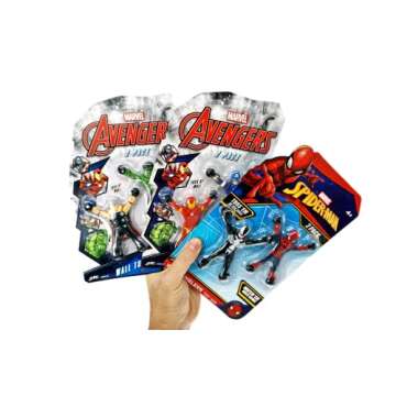 JA-RU Spiderman & Venom Window Crawler Wall Climbers Rolling Sticky Toys (1 Pack with 2 Figures) Marvel Avengers Superheroes Fidget Toy. Wacky Games Pinata Toys A-6803-1