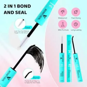 VAVALASH Lash Extension Kit Clear Band Natural Cluster Lashes with Bottom Lash Clusters 5-16MM Individual Lashes Wispy False Lashes with Lash Bond and Seal,Lash Tweezer DIY at Home(Ivy,Kit)