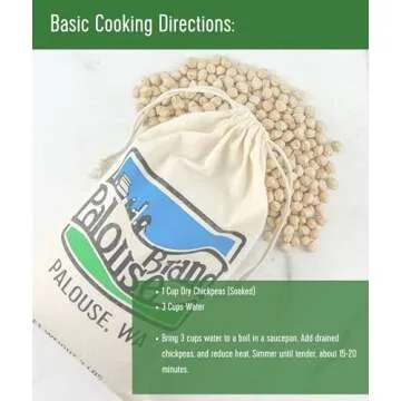 Certified Glyphosate Residue Free Chickpeas | Garbanzo Beans | 4 LBS | Family Farmed in Washington State | 100% Desiccant Free | Non-GMO Project Verified | Kosher Parve | Field Traced | Kraft Bag