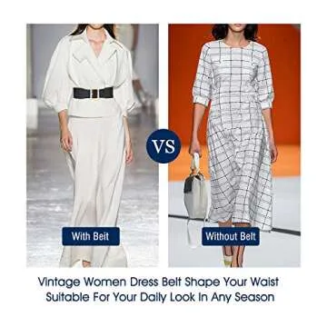 Stylish JASGOOD Women's Vintage Elastic Dress Waist Belt