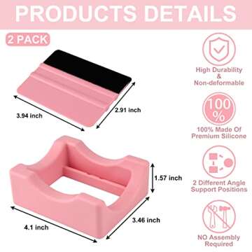 Silicone Cup Cradle for Tumblers,2 Pack Tumbler Holder for Crafts with Built-in Slot and Felt Edge S...