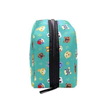 Cosmetic Bag Portable and Suitable for Travel Animal Crossing Pattern Makeup bag with Zipper Pencil Bag Pouch Wallet