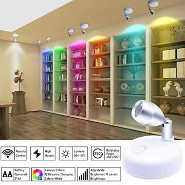 LEDERA Wireless LED Spotlight - Battery Operated Accent Light with Remote Control