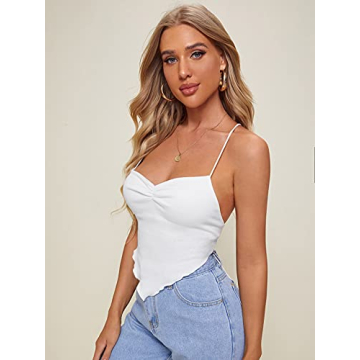 Trendy Verdusa Women's Criss Cross Backless Crop Top