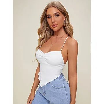 Trendy Verdusa Women's Criss Cross Backless Crop Top