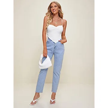 Trendy Verdusa Women's Criss Cross Backless Crop Top