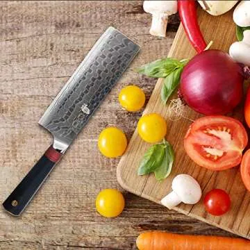 TUO Nakiri Knife 6.5” - Damascus Vegetable Cleaver Knife