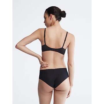 Calvin Klein Perfectly Fit Lightly Lined T-Shirt Bra with Memory Touch, Black, 32DD