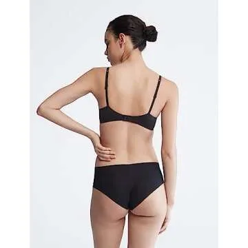 Calvin Klein Perfectly Fit Lightly Lined T-Shirt Bra with Memory Touch, Black, 32DD