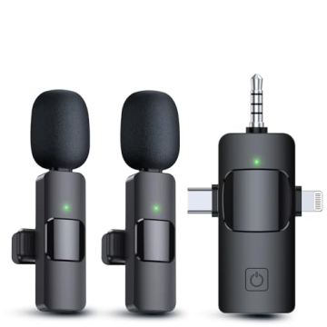 PQRQP Wireless Lavalier Microphones for Creators