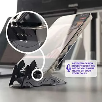 2018 Pocket Tripod Wallet-Size Phone Tripod Compatible with iPhone and Android - Universal Kit (Matte Black)