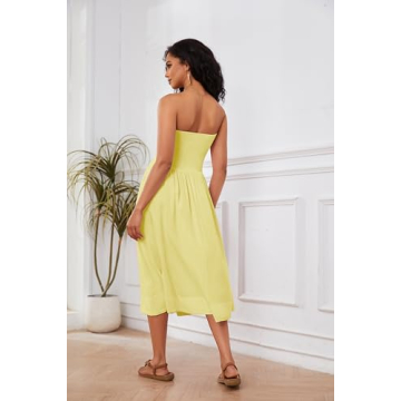 Livtany Off Shoulder Midi Dress Stylish Summer Chic