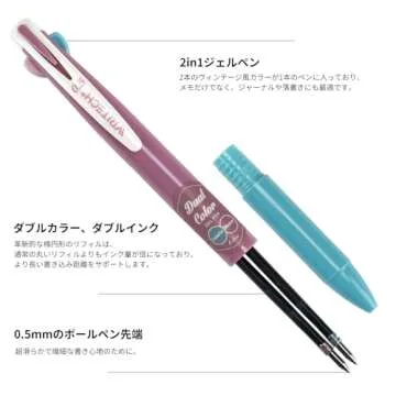 WRITECH Retractable Gel Pens: 2 in 1 Colorful 0.5mm