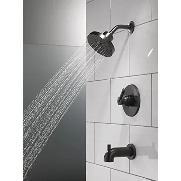 Delta Trinsic Shower Trim Kit Matte Black Stylish Fixture