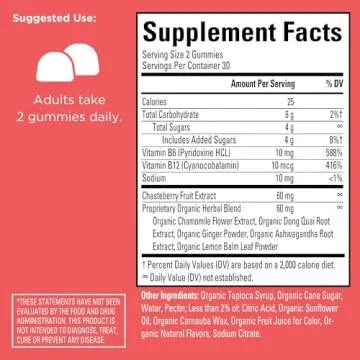 Hyland's Grace Period Complete PMS Rescue, 60 Vegan Gummies with Chasteberry and Dong Quai for Menstrual Support and B6 and B12 for Red Blood Cell Formation