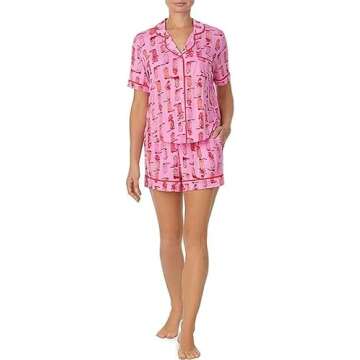Y2k Pink Cowgirl Boots Satin Pajamas - Stylish Comfort Set