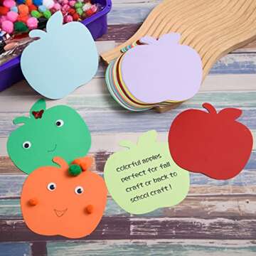 144 pcs Fall Apple Cutouts for DIY Classroom Fun