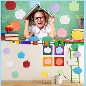 144 pcs Fall Apple Cutouts for DIY Classroom Fun