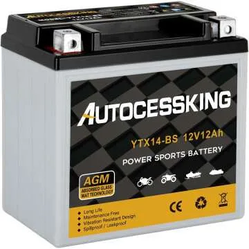 YTX14-BS 12V 12Ah Motorcycle Battery