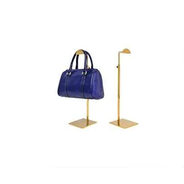 Adjustable Golden Handbag Rack Display - 2 Pack