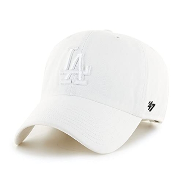 Shop 47 Dodgers Clean Up Dad Hat in White on White