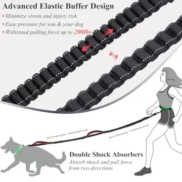 VIVAGLORY Hands-Free Dog Leash for Medium to Large Dogs