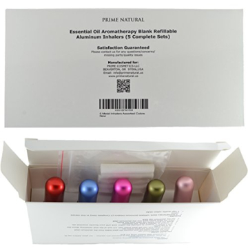 Stylish Essential Oil Inhalers Set – 5 Colors & Wicks