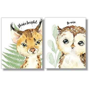 Woodland Animals Wall Art Prints - Perfect Nursery Decor Gift
