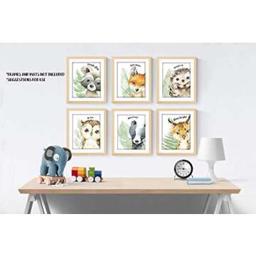 Woodland Animals Wall Art Prints - Perfect Nursery Decor Gift