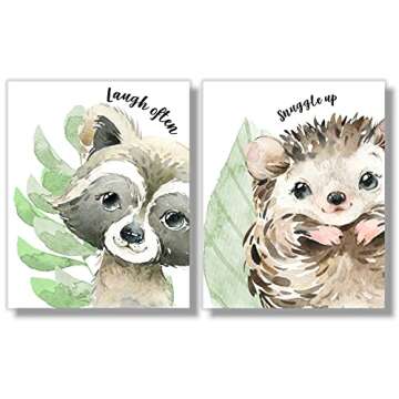 Woodland Animals Wall Art Prints - Perfect Nursery Decor Gift