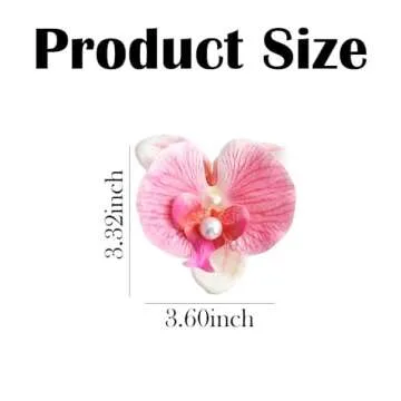 10PCS Flower Hair Clips for Women, Colorful Orchid Hair Clip Summer Artificial Flowers Hair Clips Hair Accessories for Women Gifts(Mixed)