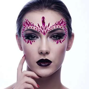 Kapmore Mermaid Face Jewelry Stickers for Costume Fun