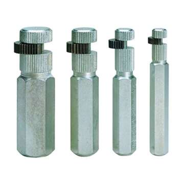 General Tools Internal Pipe Wrench #139/4 4 Piece Set, Hardened Steel Construction, Broken Pipe Extr...