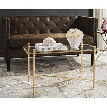 SAFAVIEH Home Collection Tait Gold Coffee Table
