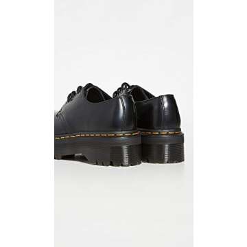 Dr. Martens Unisex 1461 Quad Oxford, Black Polished Smooth 8 Women/7 Men