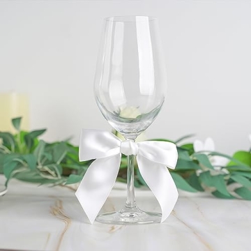 Elegant White Satin Twist Tie Bows for Decorations