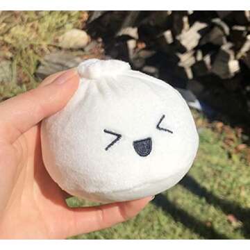 TONBO Soft Plush Small Cute and Cozy Food Dog Cat Bed, Washer and Dryer Friendly (Dim Sum)