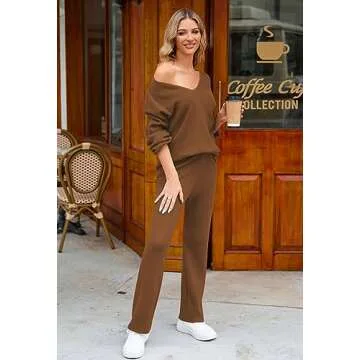 Viottiset Women's 2 Piece Sweater Set for Comfort and Style