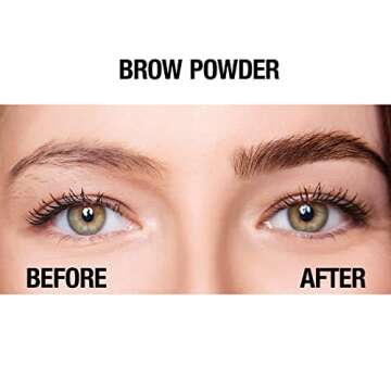 Palladio Brow Powder for Eyebrows, Soft and Natural Eyebrow Powder with Jojoba Oil & Shea Butter, Helps Enhance & Define Brows, Compact Size for Purse or Travel, Includes Applicator Brush, Auburn