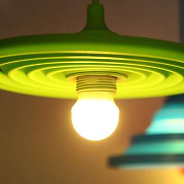 T.Y.S Lighting Candy Color Pendant Light Fixture E27/E26 Silicone Ceiling Light Holder (Yellow)