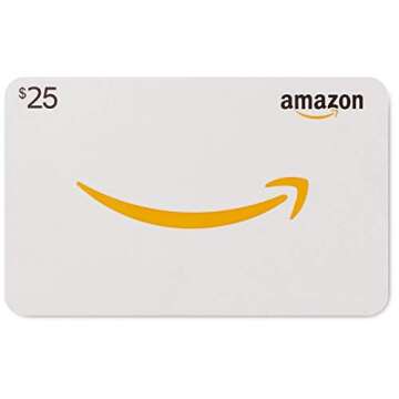 Amazon.com $25 Gift Card in a Red Holiday Gift Tag