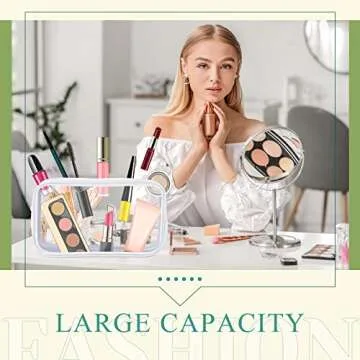 Cunno 9 Pcs Clear Makeup Bag Set - Stylish Organizers