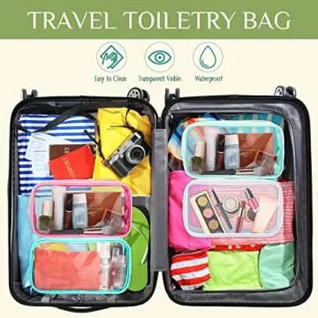 Cunno 9 Pcs Clear Makeup Bag Set - Stylish Organizers