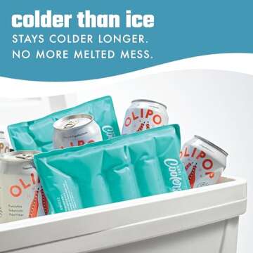 Cool Coolers 2 Pack Soft Ice for Coolers, Large Reusable Lunch Box Ice Pack, Flexible Stretch Nylon,...