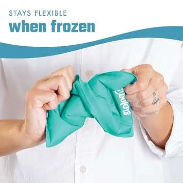 Cool Coolers 2 Pack Soft Ice for Coolers, Large Reusable Lunch Box Ice Pack, Flexible Stretch Nylon, Durable, Cooler Ice Packs for Lunch Boxes, Large Reusable Freezer Packs, by Fit & Fresh, Teal