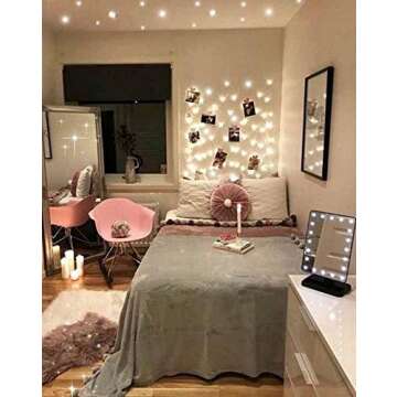 PERFECTDAY String Lights, 200 LED 66 FT Copper Fairy String Lights Warm White Waterproof USB Powered...