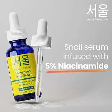 SeoulCeuticals Korean Essence Serum with Niacinamide & Snail Mucin