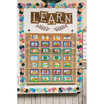 Teacher Created Resources Burlap 7 Pocket Chart (28" x 28") - 20837