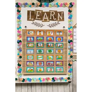 Teacher Created Resources Burlap 7 Pocket Chart (28" x 28") - 20837